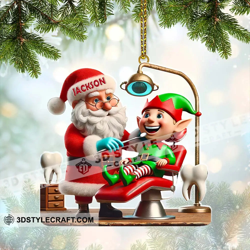 Custom Name Dentist Ornament Christmas Gift