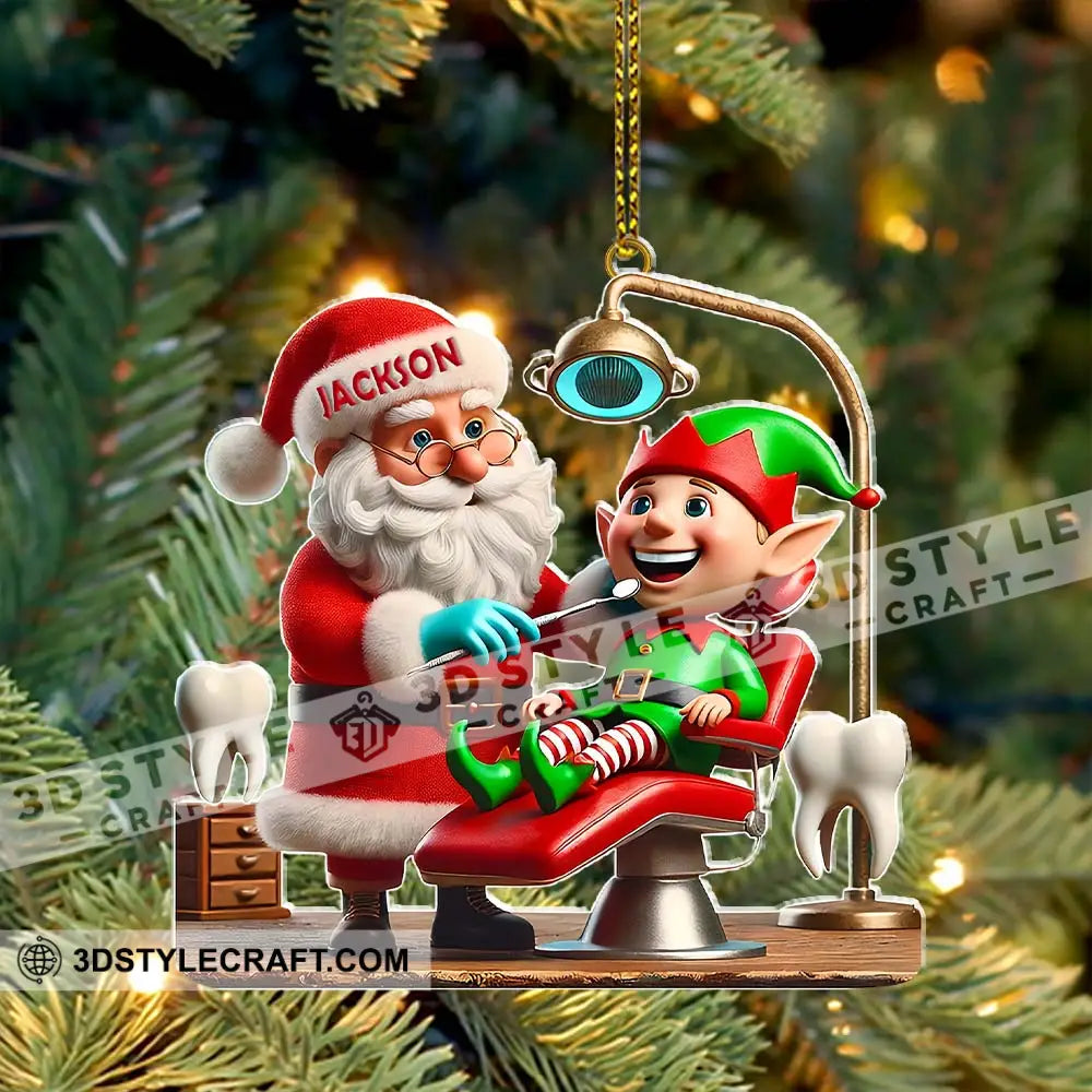 Custom Name Dentist Ornament Christmas Gift