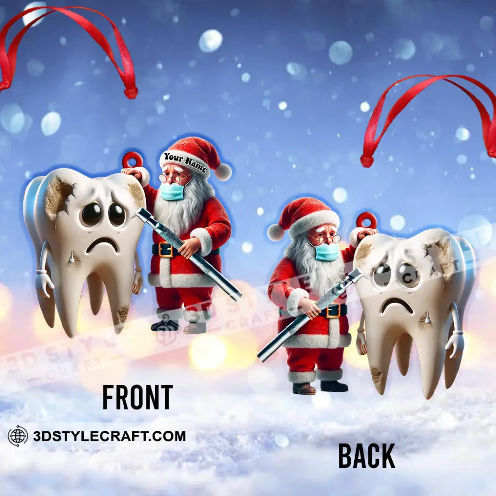 Custom Name Dentist Ornament Christmas Gift For