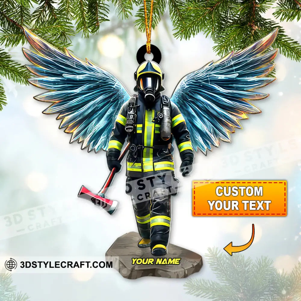 Custom Name Firefighter Ornament Memorial Christmas Gift
