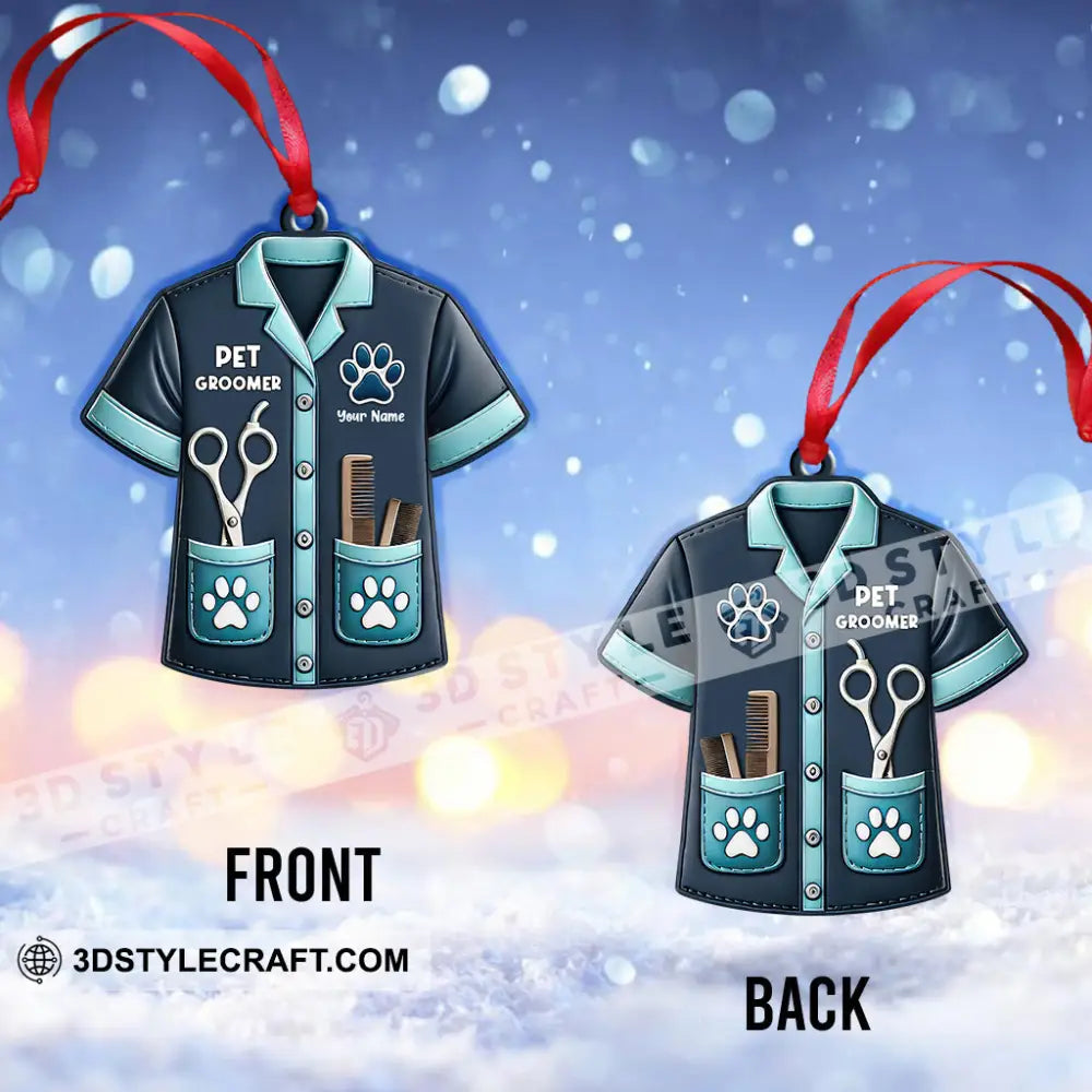 Custom Name Groomer Ornament Home Decor Christmas Gift
