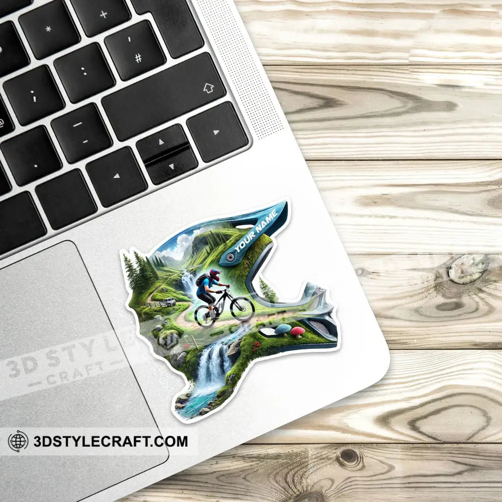 Custom Name Mountain Bike Sticker Gift For Lover