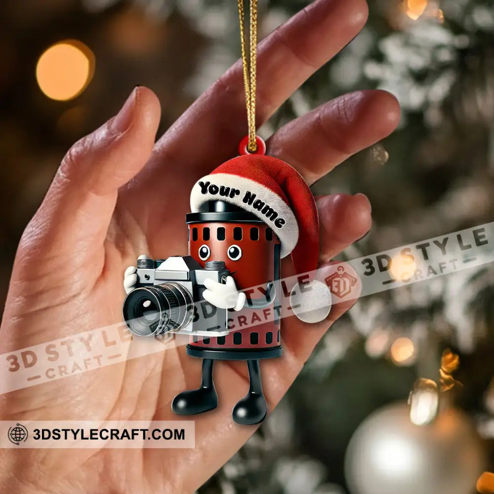 Custom Name Photographer Ornament Christmas Gift