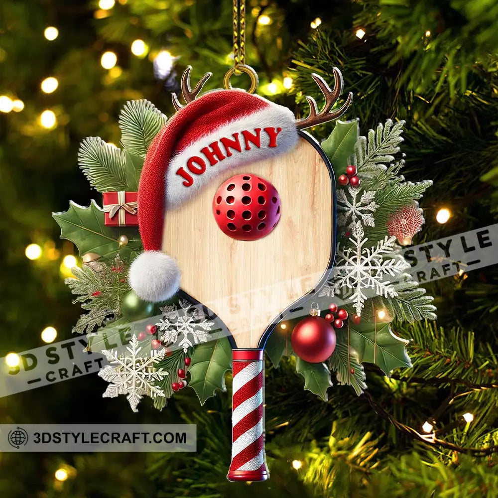 Custom Name Pickle Ball Ornament Christmas Gift