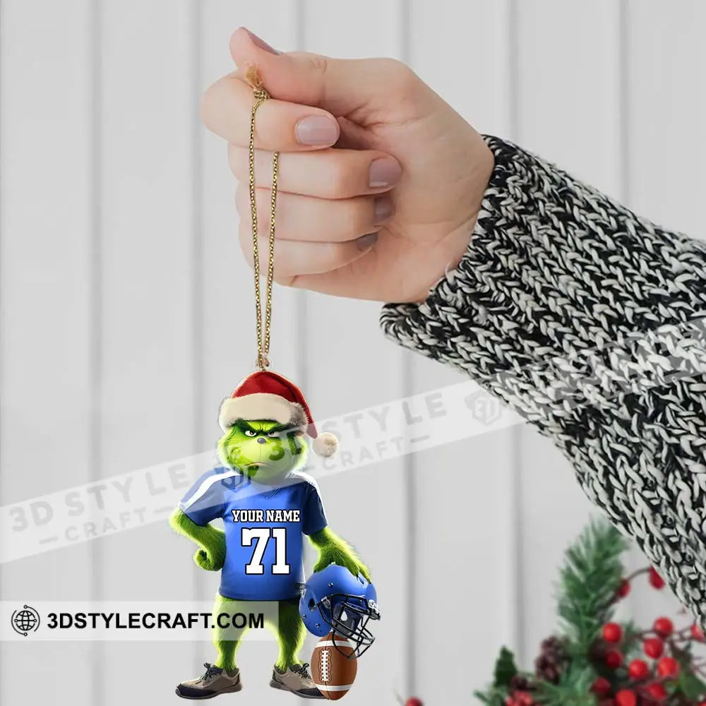 Custom Name Rugby Football Ornament Lover Christmas Gift