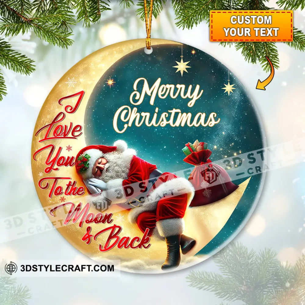 Custom Name Santa Christmas Ornament Home Decor Gift