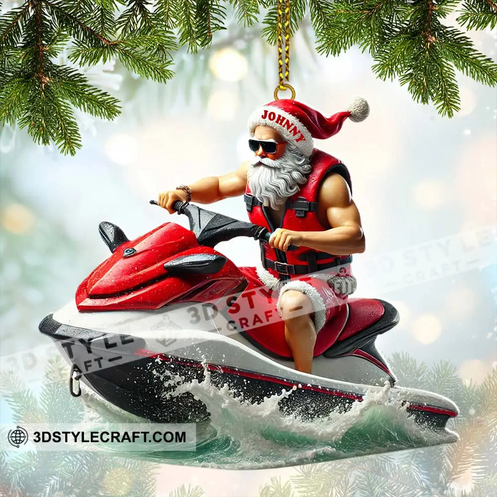 Custom Name Santa Jeski Ornament Christmas Gift 3.54’’ / 1