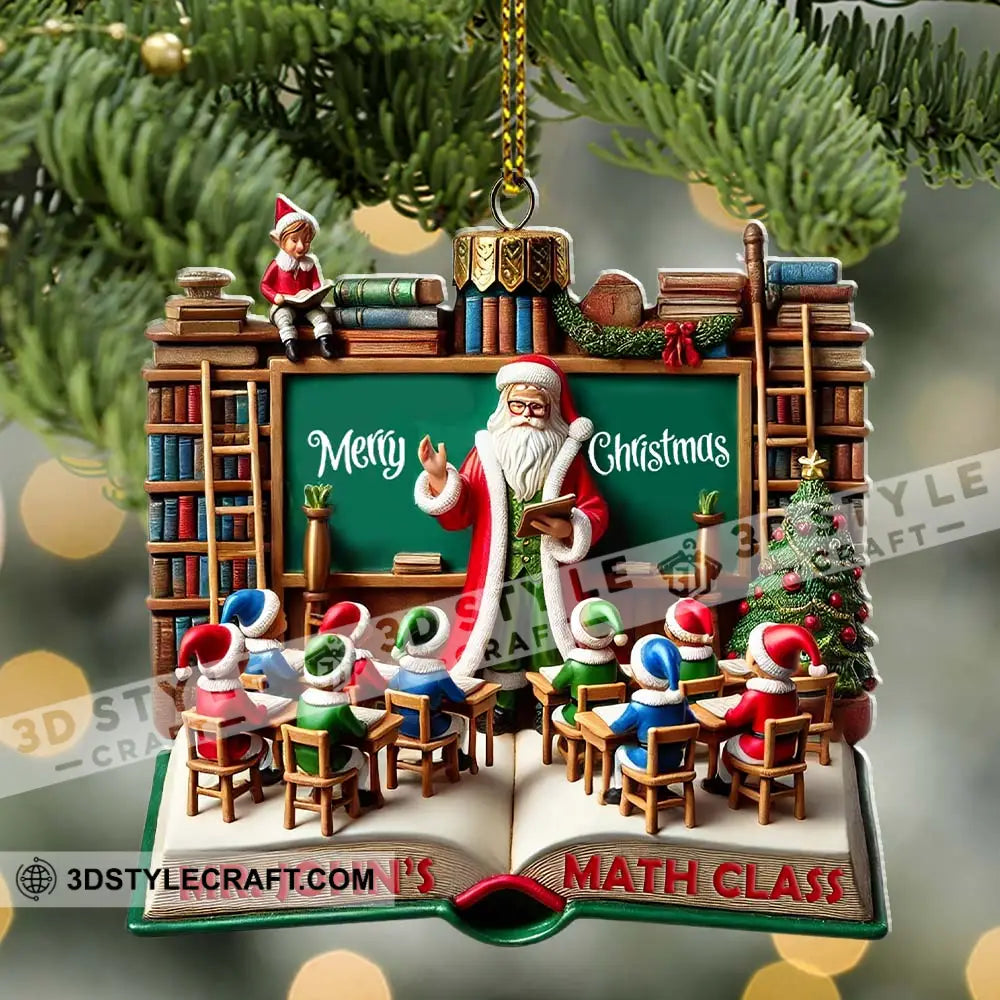 Custom Name Teacher Ornament Christmas Decoration