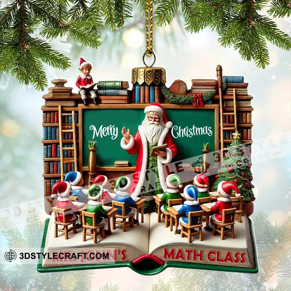 Custom Name Teacher Ornament Christmas Decoration 3.54’’ / 1