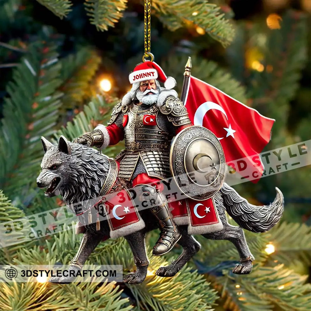 Custom Name Turkey Ornament Lover Christmas Gift