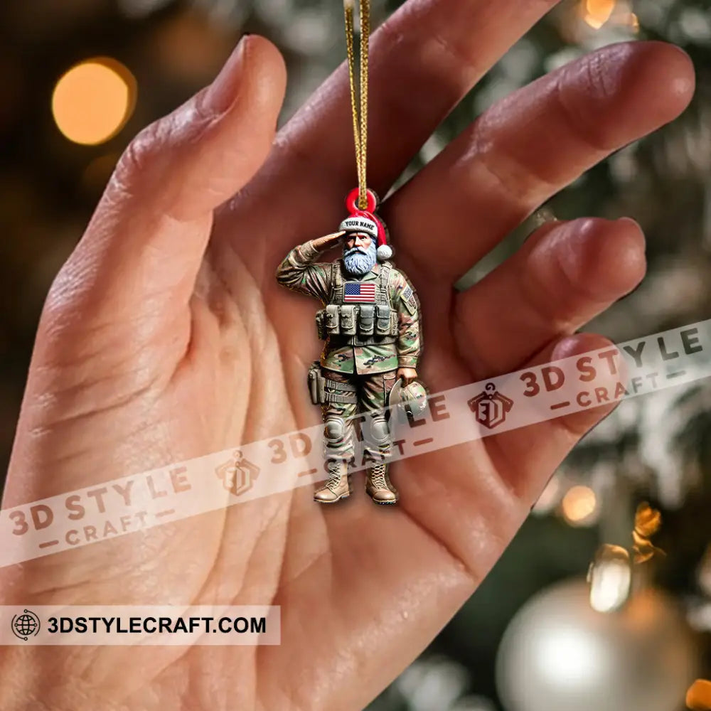 Custom Name U.s Veteran Ornament Christmas Gift