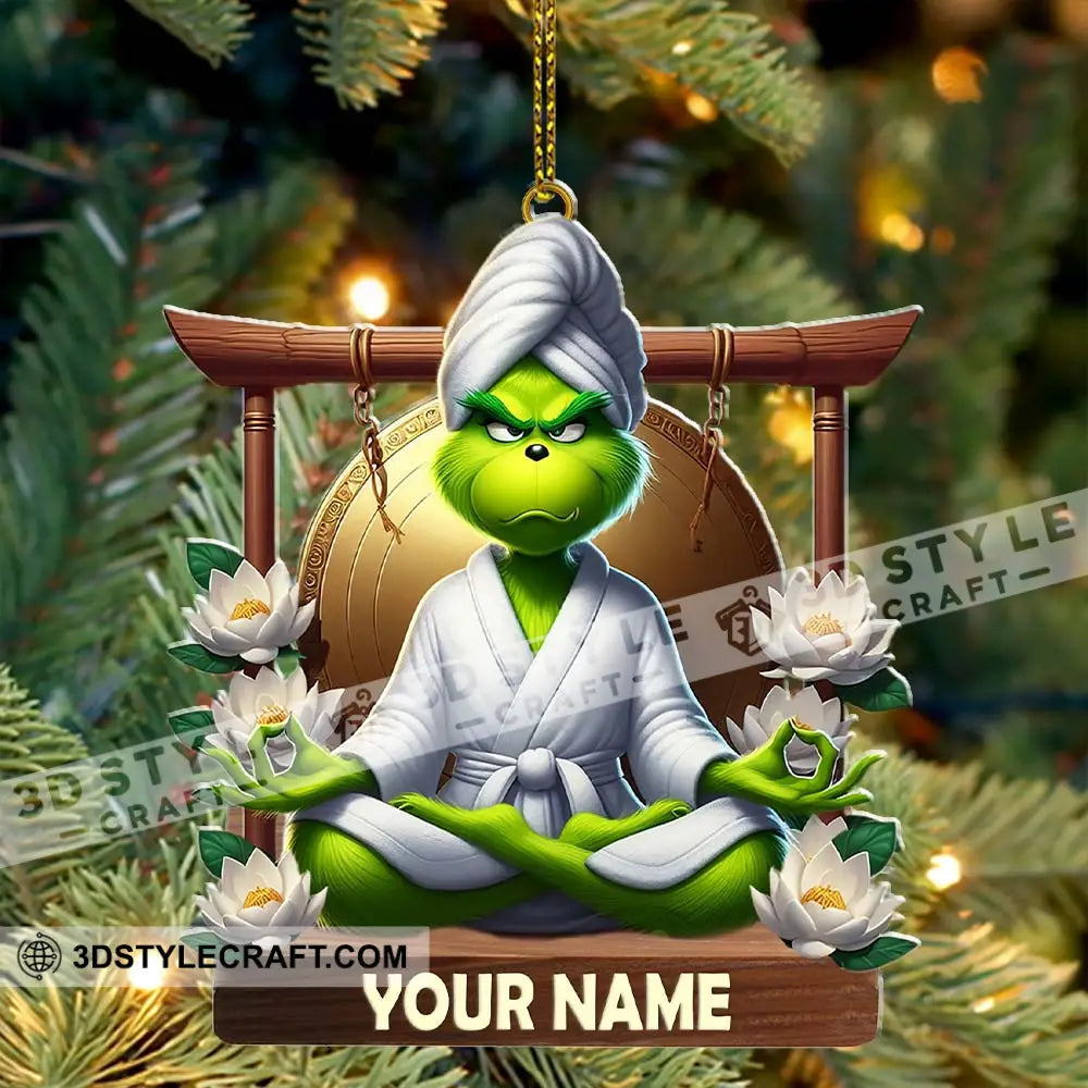 Custom Name Yoga Ornament Christmas Decor