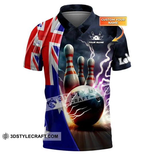 Custom Unisex Shirt, Bowling Australia Polo Shirt Bowling T-Shirt, Shirt For Bowling Lovers style option 1