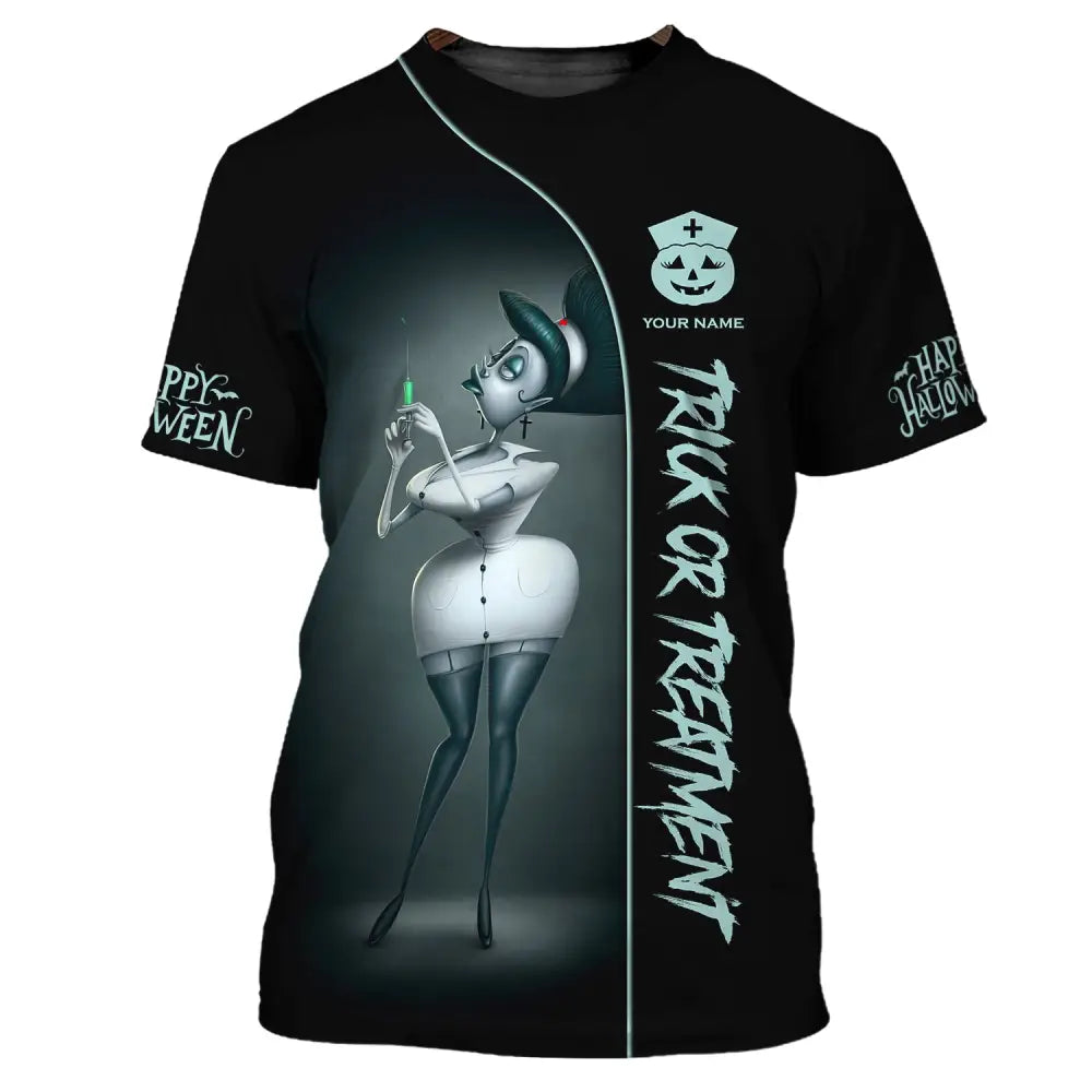 Custom Woman Shirt Nurse Halloween T-Shirt Hoodie For