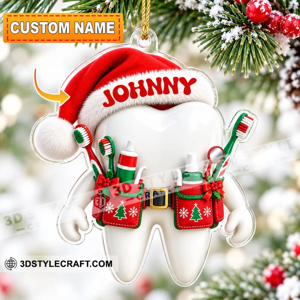Dentist Home Decor Christmas Ornament Personalized Ornament - 3.54’’ / 1 Ornament - Ornament