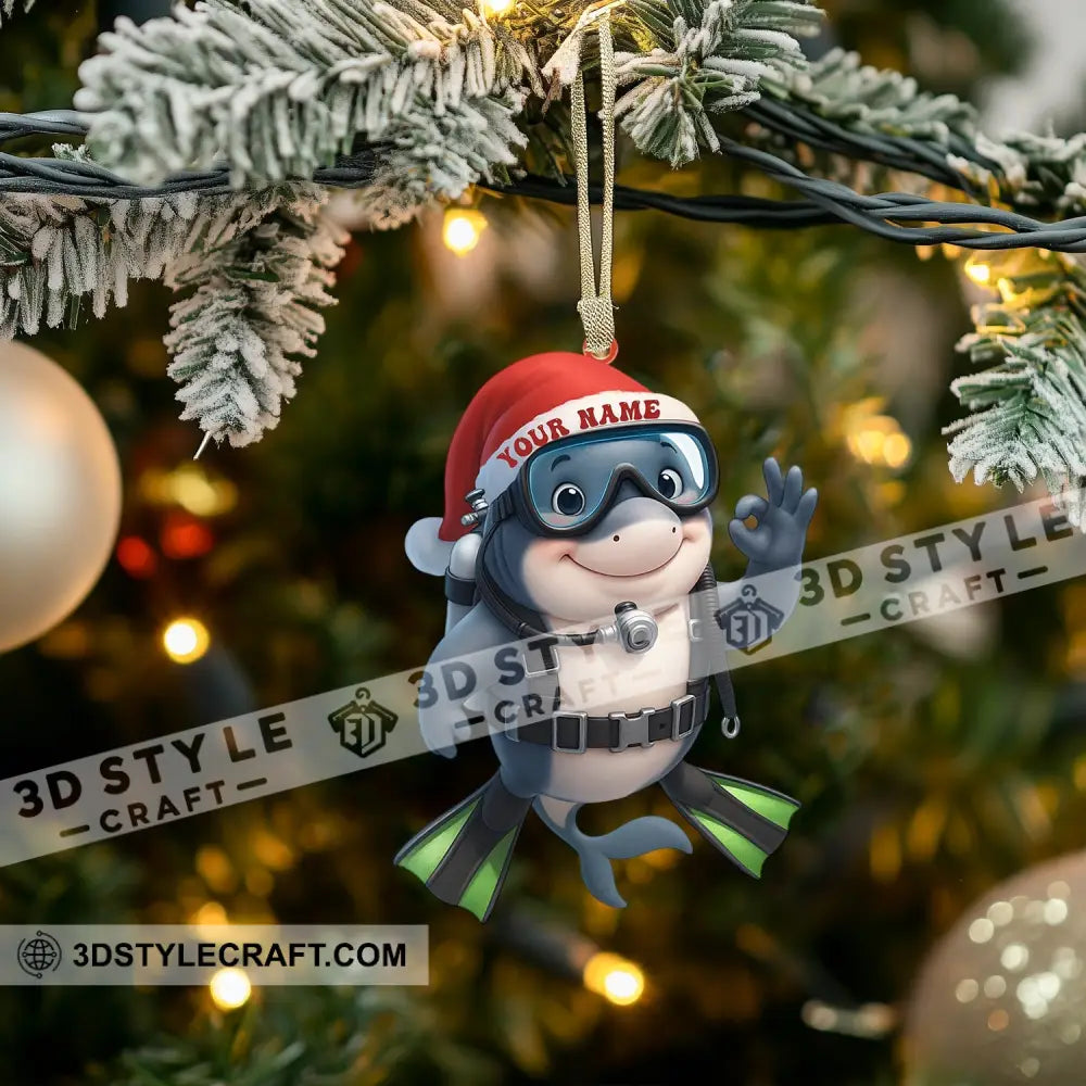 Diver Home Decor Christmas Ornament Personalized Ornament Ornament