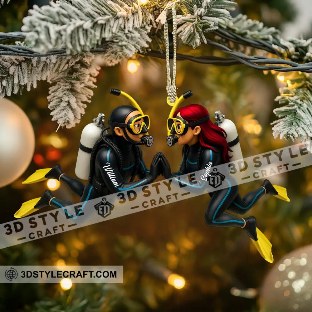 Diver Home Decor Christmas Ornament Personalized Ornament Ornament