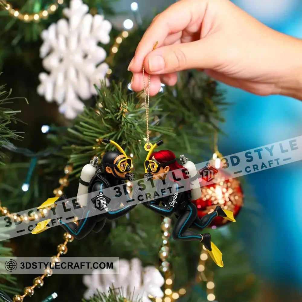 Diver Home Decor Christmas Ornament Personalized Ornament Ornament