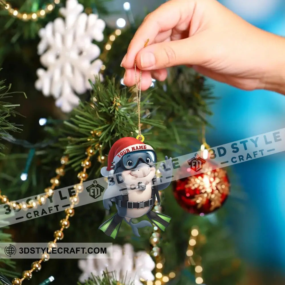 Diver Home Decor Christmas Ornament Personalized Ornament Ornament
