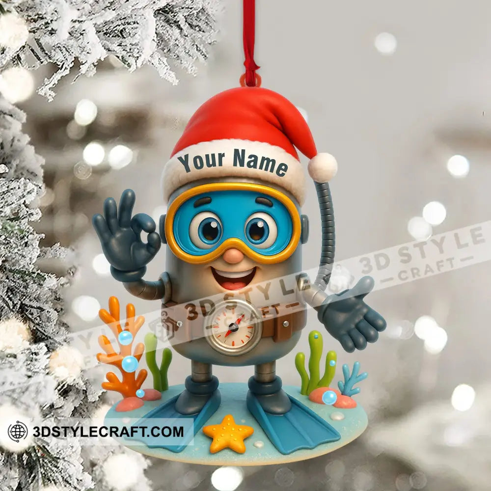 Diver Home Decor Christmas Ornament Personalized Ornament Ornament
