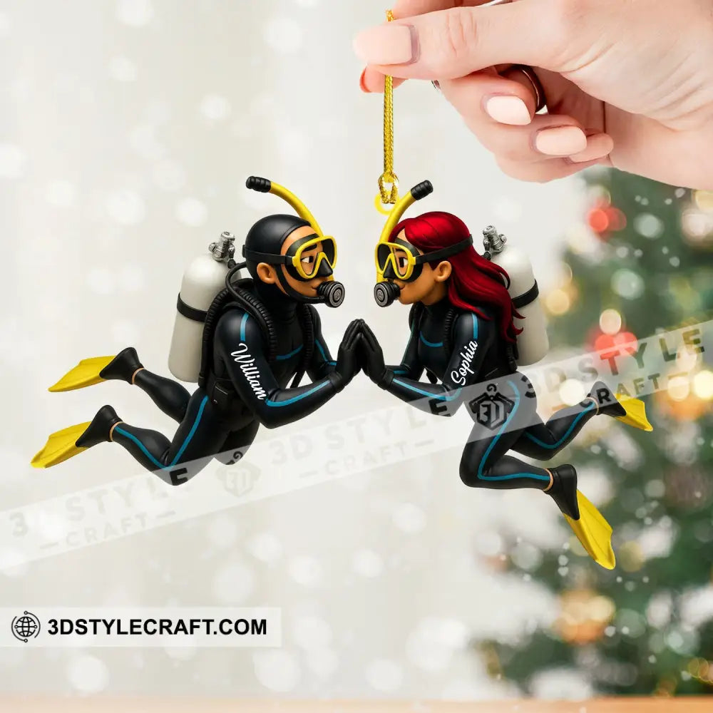Diver Home Decor Christmas Ornament Personalized Ornament Ornament