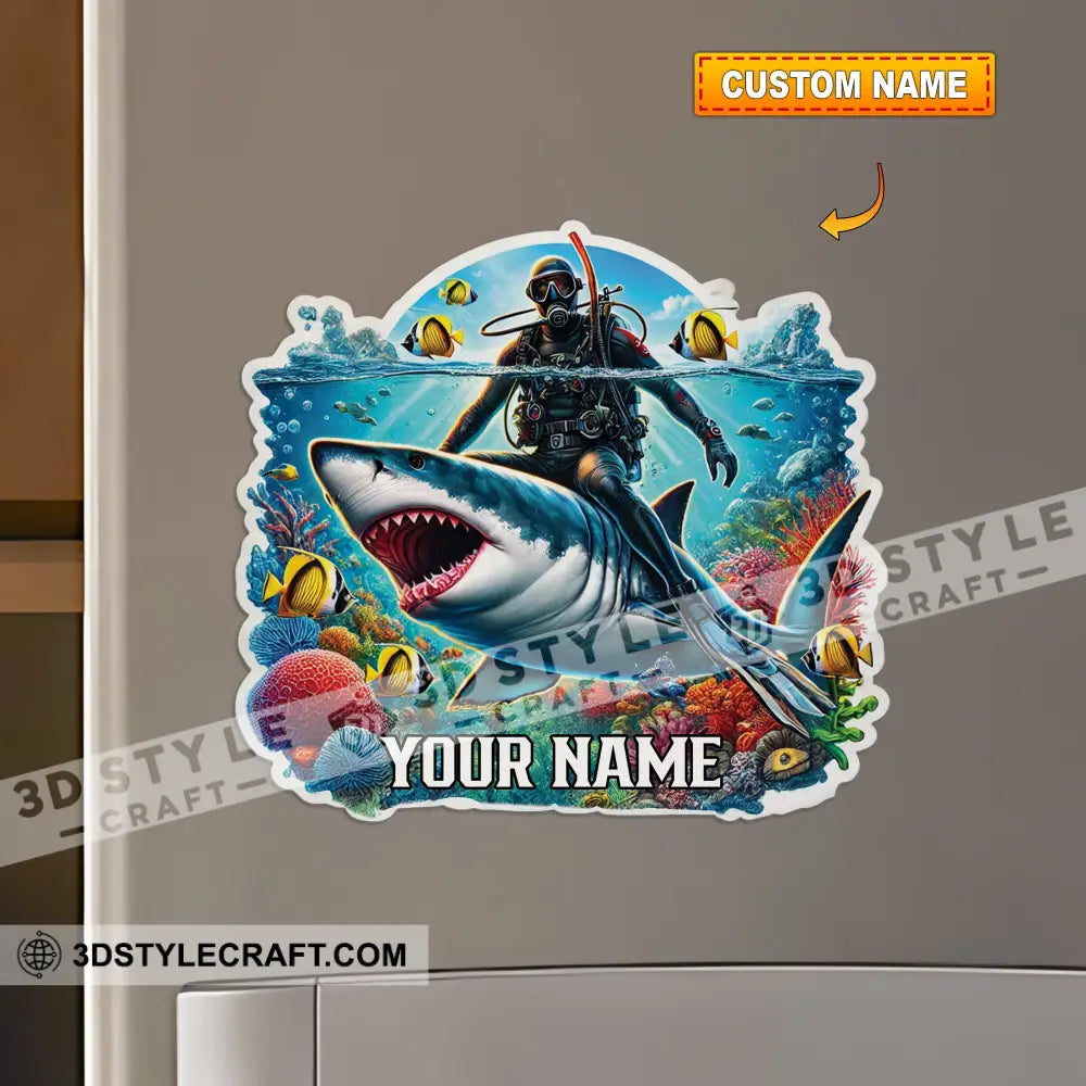 Diving Fridge Magnet - Personalized 3.54’’ / 1 Piece