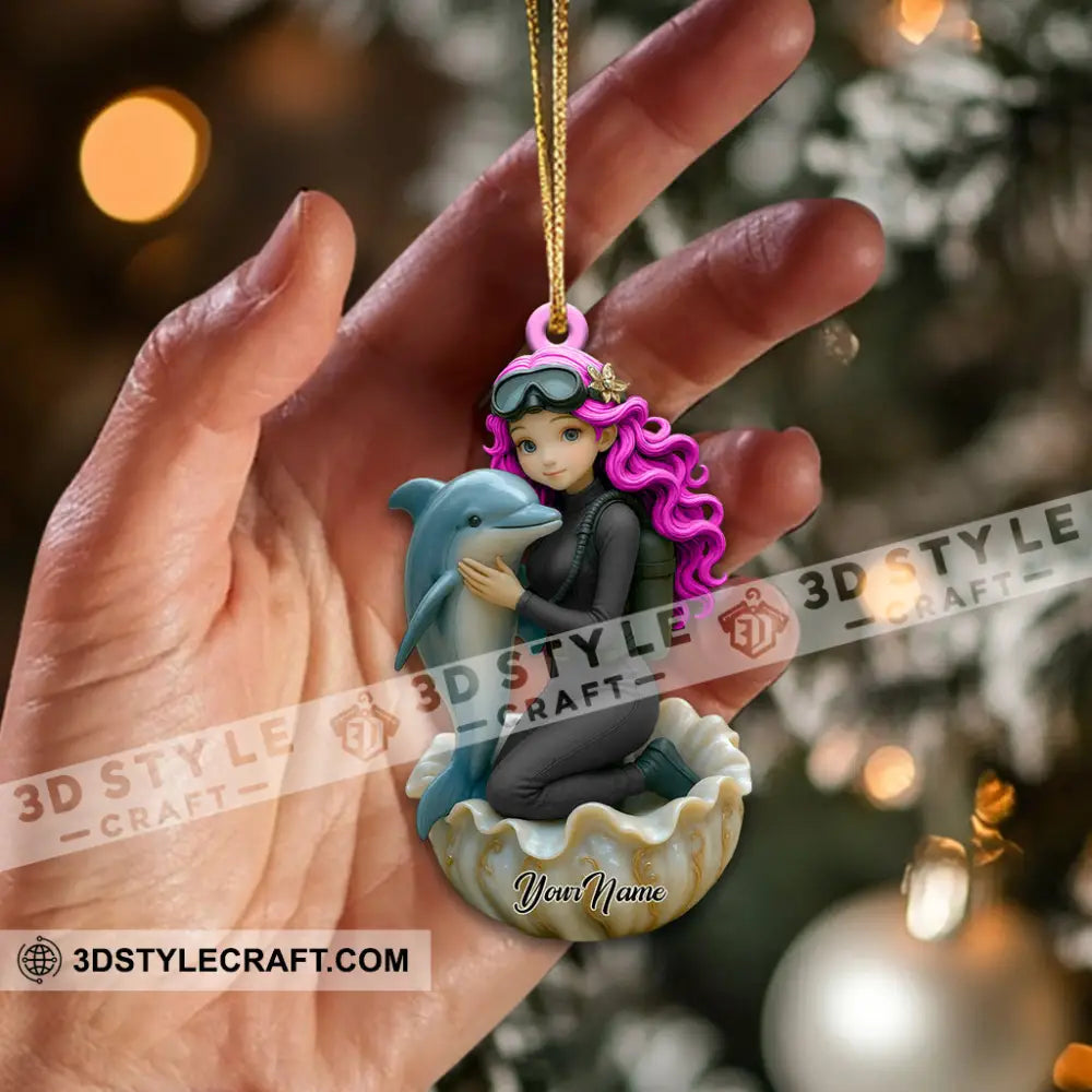 Diving Home Decor Christmas Ornament Personalized Ornament Ornament