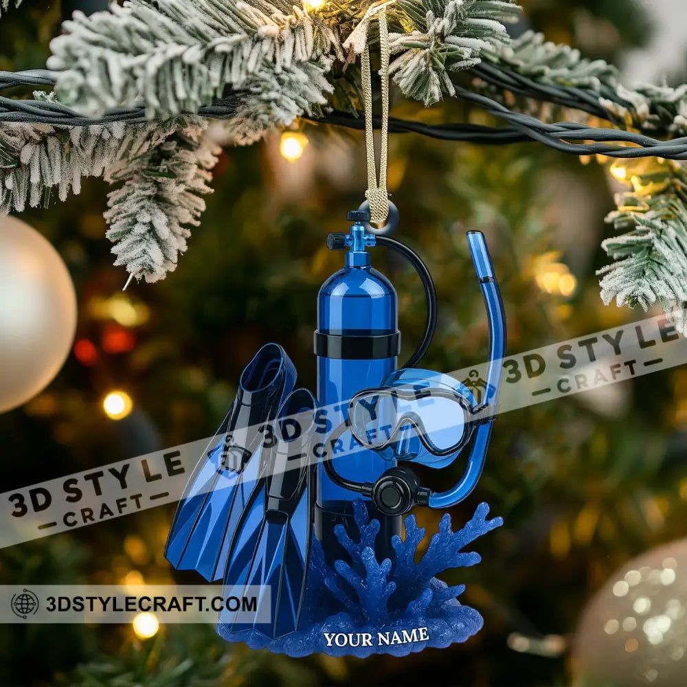 Diving Home Decor Christmas Ornament Personalized Ornament Ornament