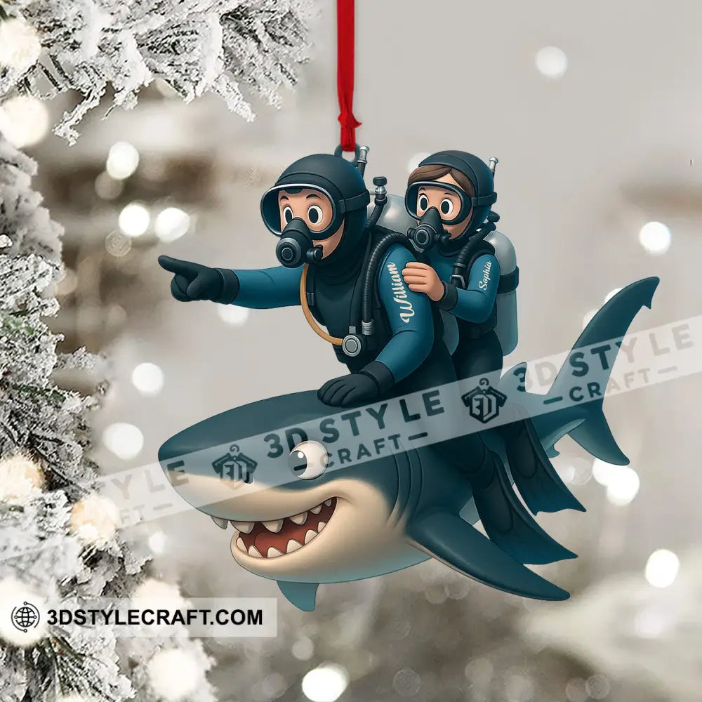 Diving Home Decor Christmas Ornament Personalized Ornament Ornament