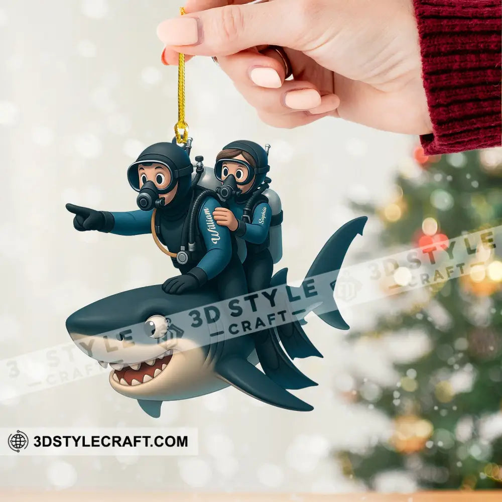 Diving Home Decor Christmas Ornament Personalized Ornament Ornament
