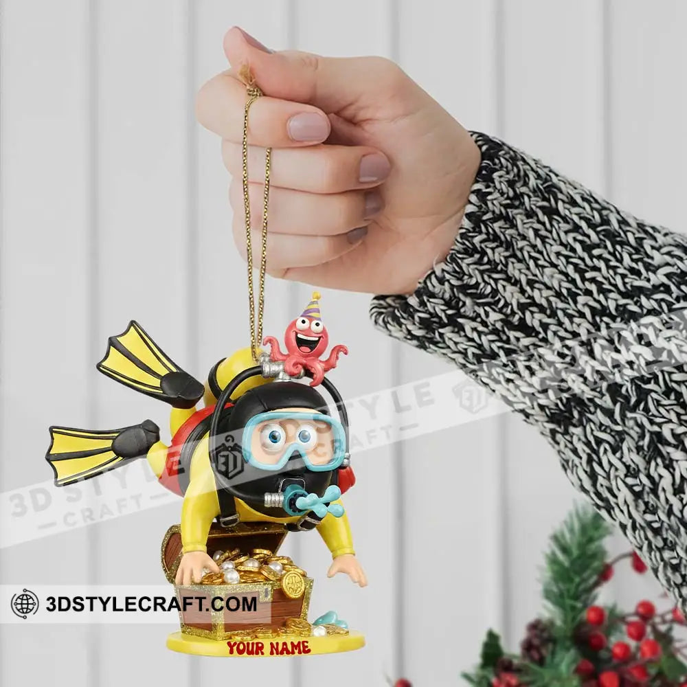Diving Lover Christmas Home Decor Christmas Ornament Personalized Ornament Ornament