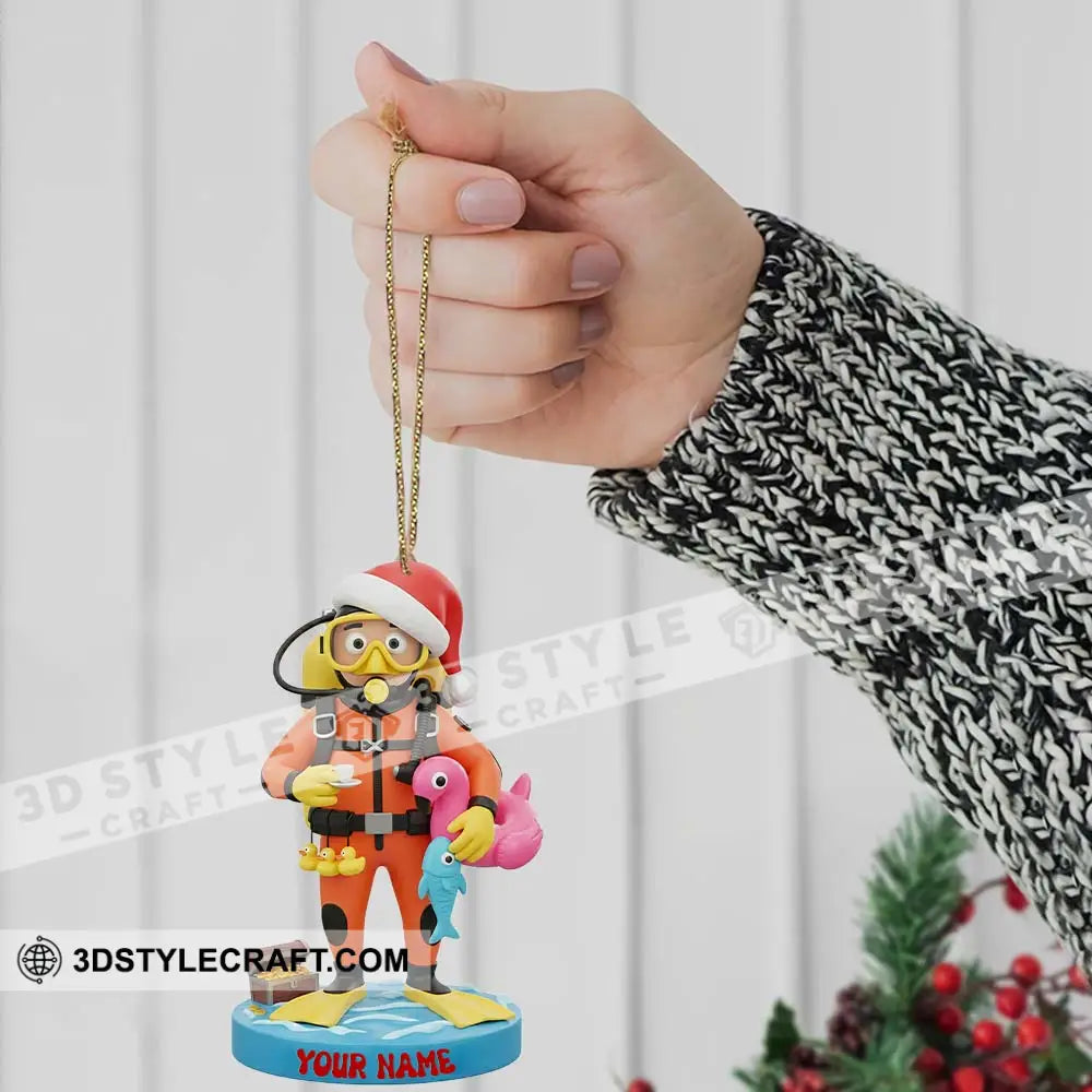 Diving Lover Christmas Home Decor Christmas Ornament Personalized Ornament Ornament