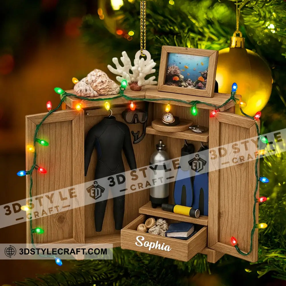 Diving Lover Home Decor Christmas Ornament Personalized Ornament Ornament