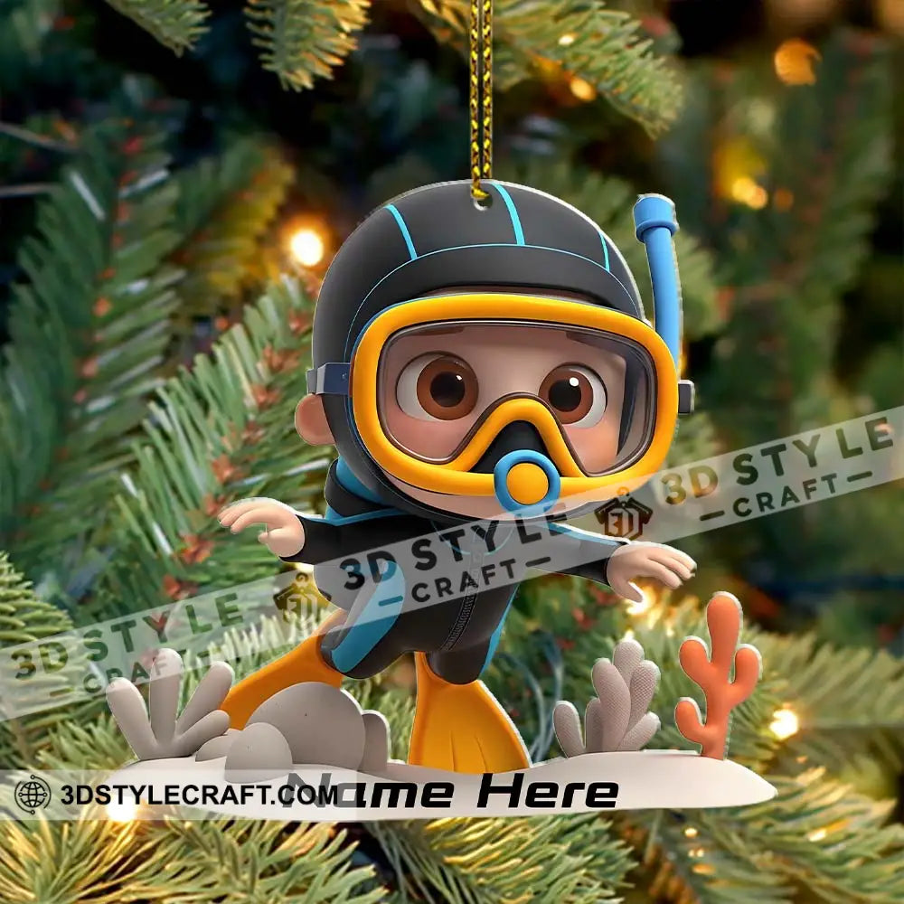 Diving Lover Home Decor Christmas Ornament Personalized Ornament Ornament