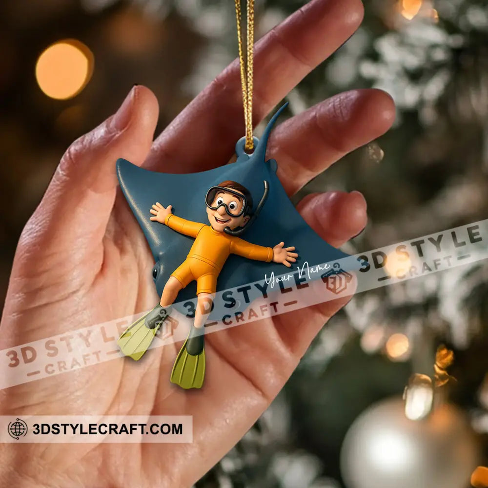 Diving Sea Lover Home Decor Christmas Ornament Personalized Ornament Ornament