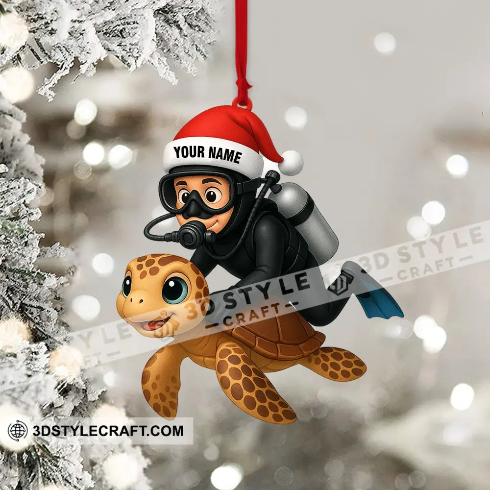 Diving Sea Lover Home Decor Christmas Ornament Personalized Ornament Ornament