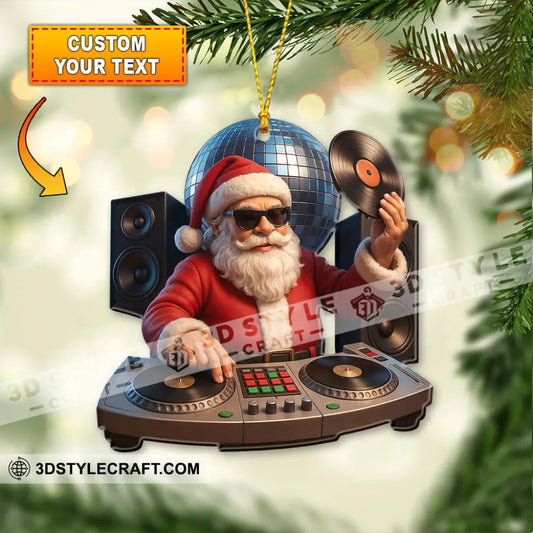 DJ Santa Home Decor Christmas Ornament Personalized Ornament 3.54’’ / 1 Ornament Ornament