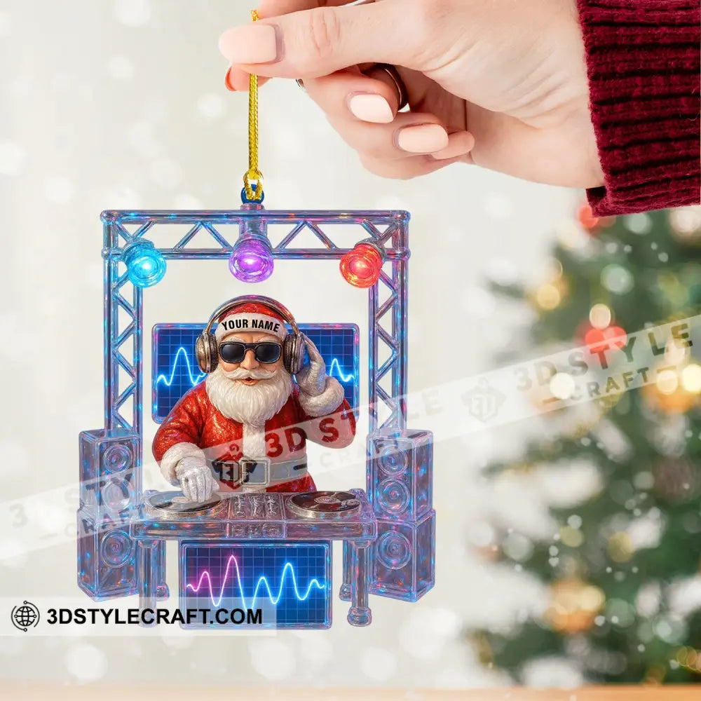 DJ Santa Home Decor Christmas Ornament Personalized Ornament Ornament