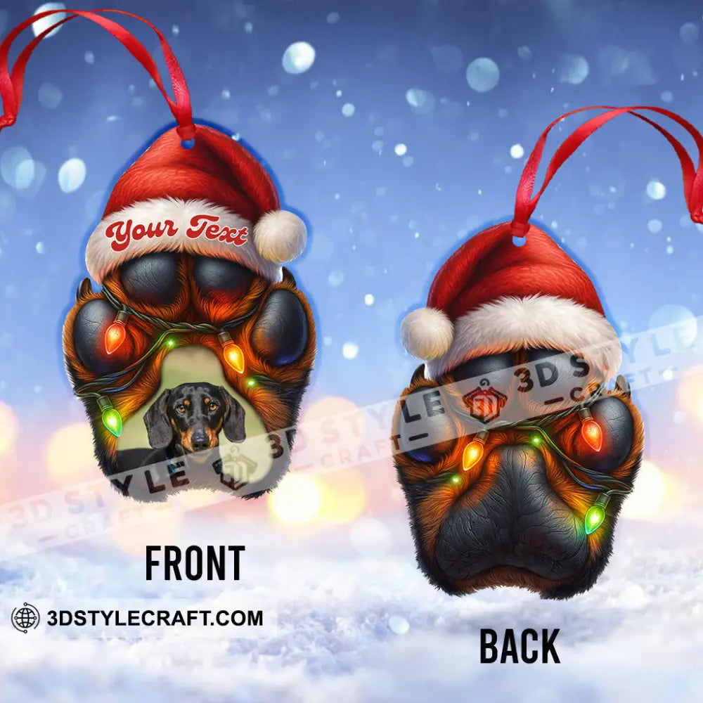 Dog Paw Christmas Home Decor Christmas Ornament Personalized Ornament Ornament