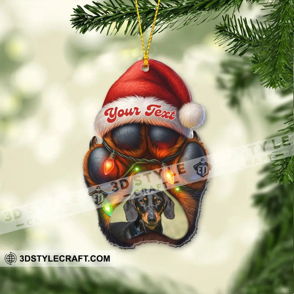 Dog Paw Christmas Home Decor Christmas Ornament Personalized Ornament Ornament