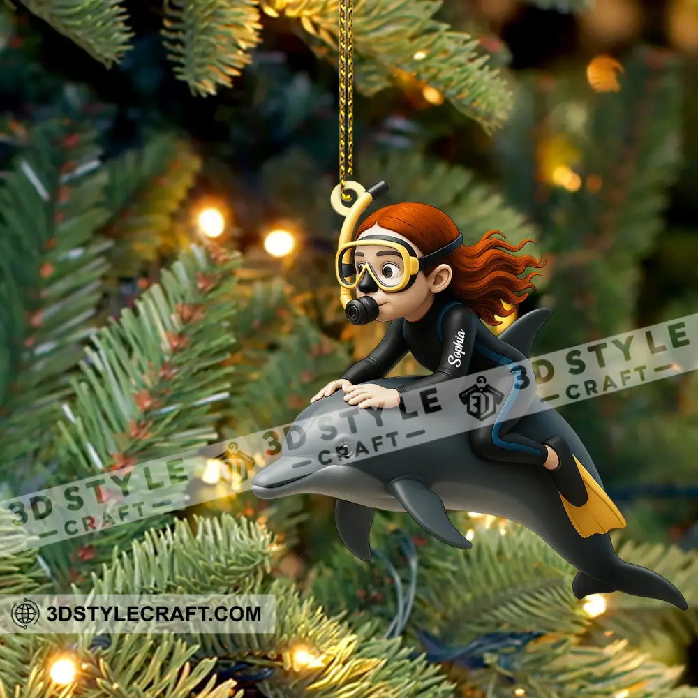 Dolphin Trainer Home Decor Christmas Ornament Personalized Ornament Ornament