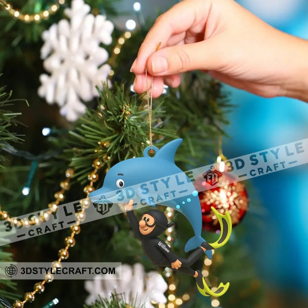 Dolphin Trainer Home Decor Christmas Ornament Personalized Ornament Ornament