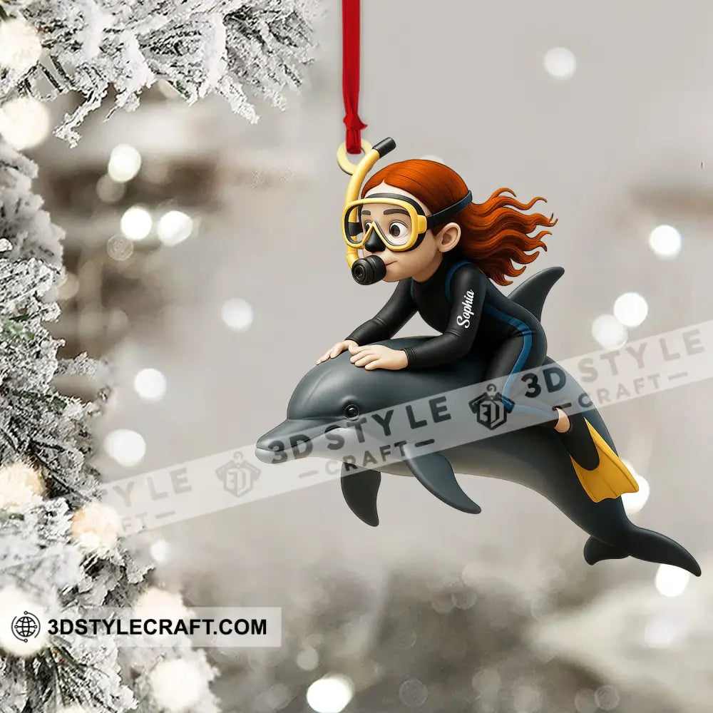 Dolphin Trainer Home Decor Christmas Ornament Personalized Ornament Ornament