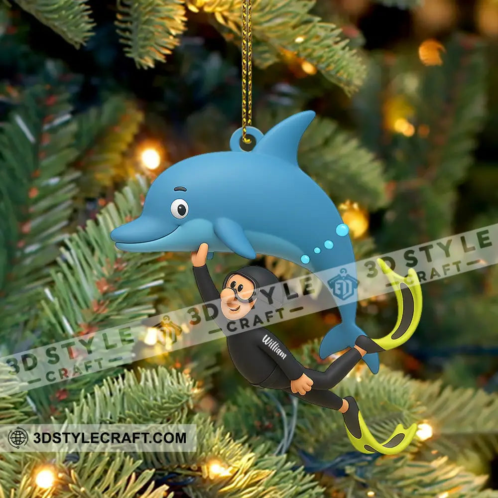 Dolphin Trainer Home Decor Christmas Ornament Personalized Ornament Ornament