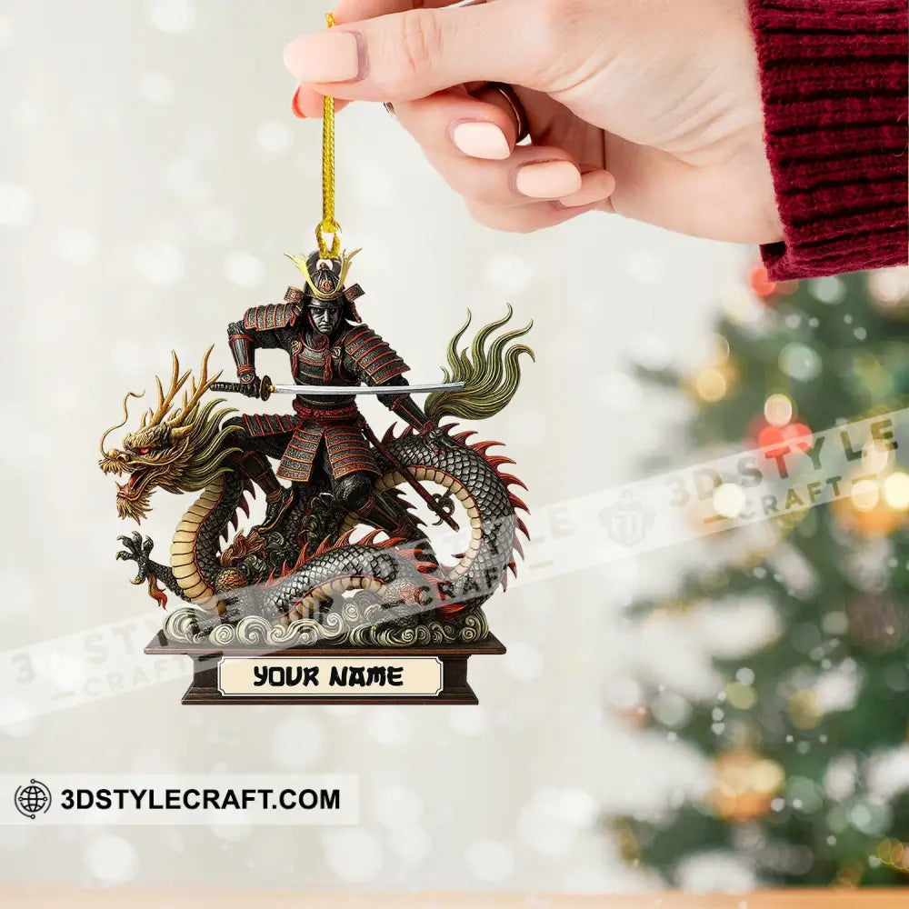 Dragon Samurai Home Decor Christmas Ornament Personalized Ornament Ornament