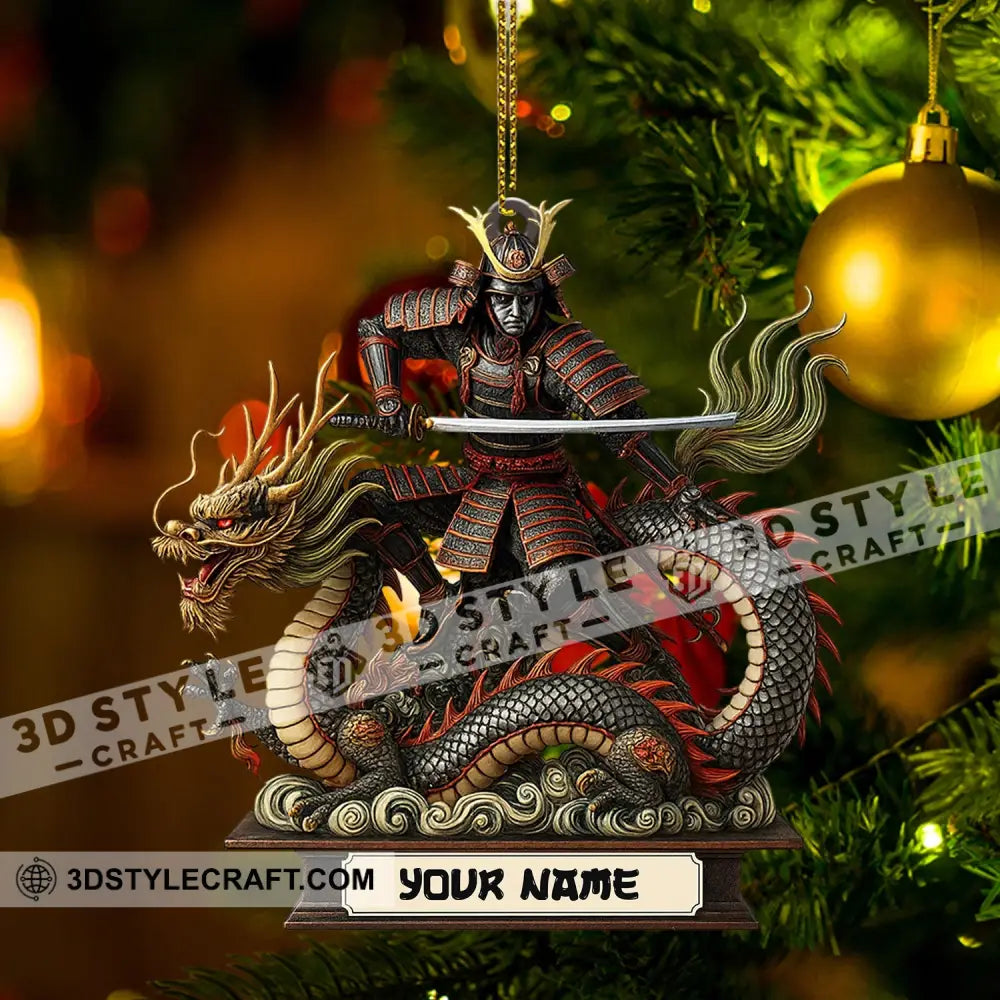 Dragon Samurai Home Decor Christmas Ornament Personalized Ornament Ornament