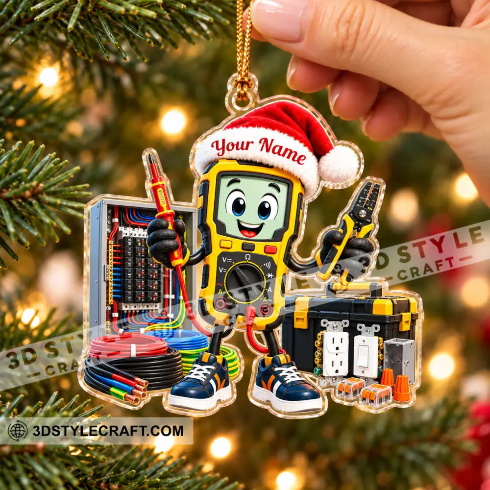 Electrician Home Decor Christmas Ornament Personalized Ornament - Ornament