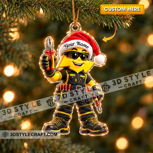 Electrician Home Decor Christmas Ornament Personalized Ornament - 3.54’’ / 1 Ornament - Ornament