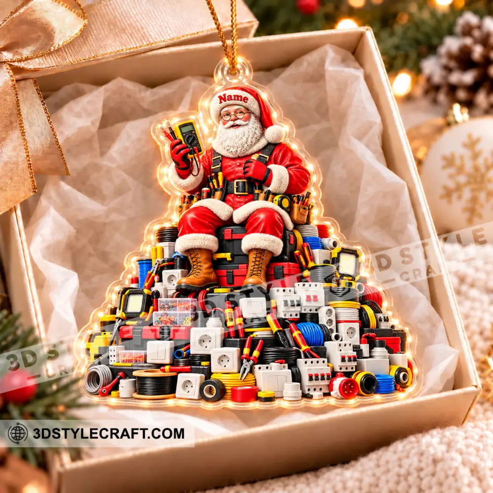 Electrician Home Decor Christmas Ornament Personalized Ornament - Ornament