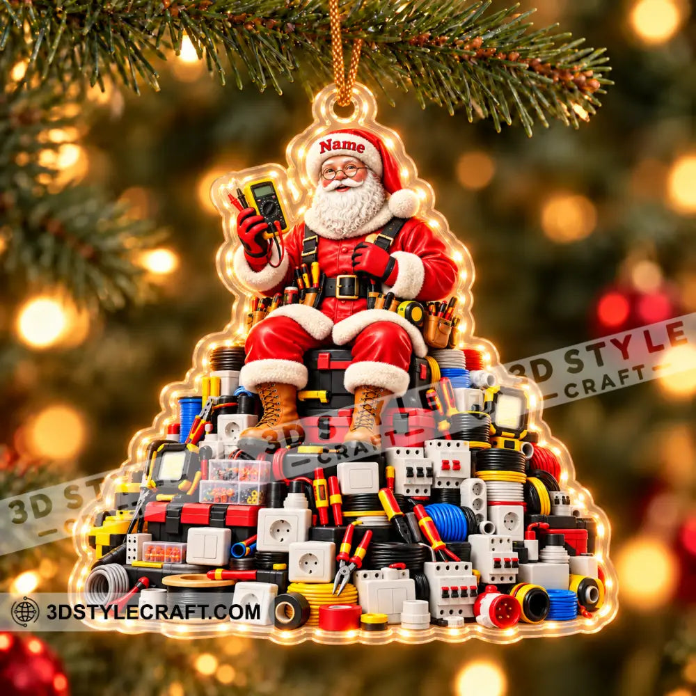 Electrician Home Decor Christmas Ornament Personalized Ornament - Ornament